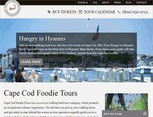 Tablet Screenshot of capecodfoodietours.com